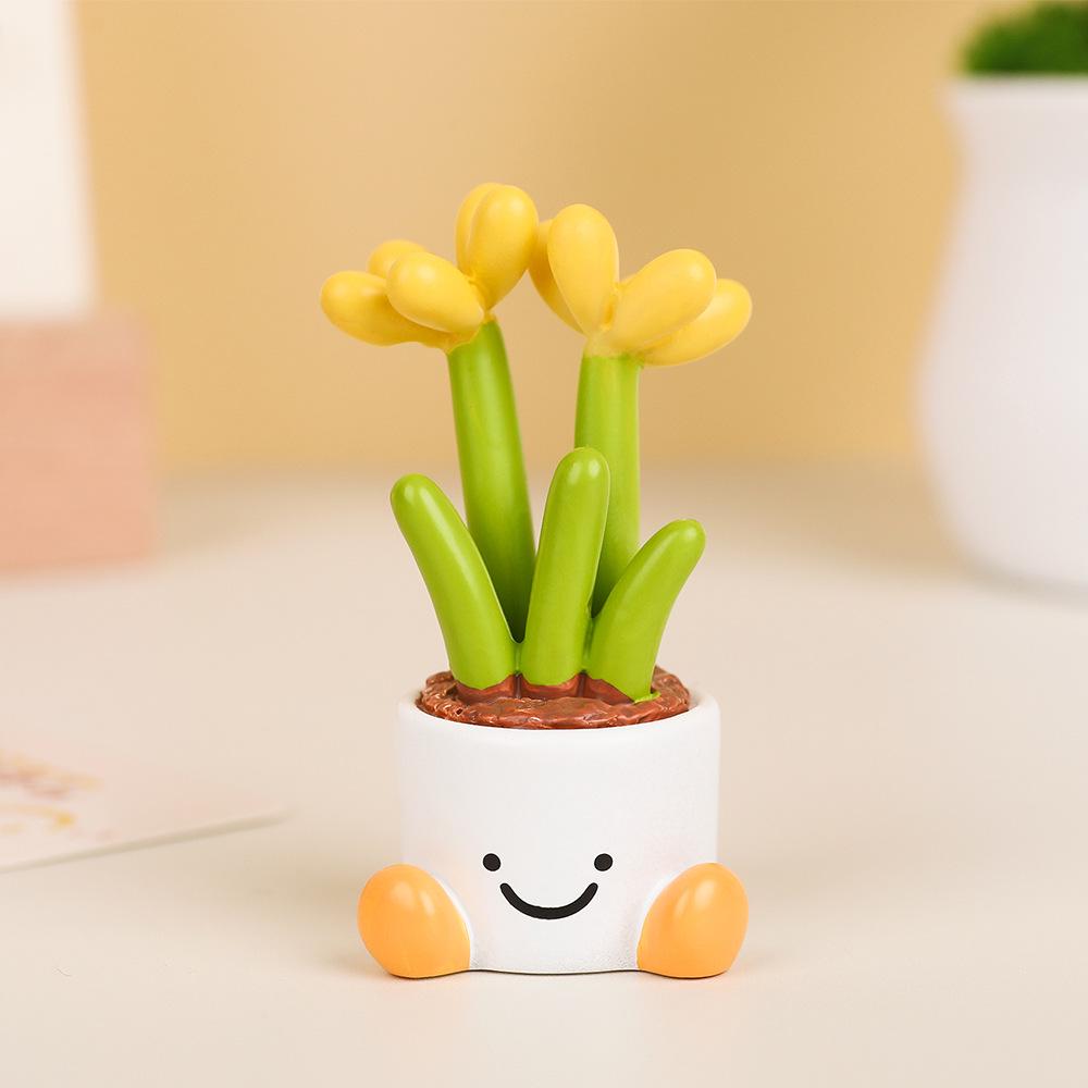 Adornos de Resina Maceta Elfo: Decoraciones bonitas para escritorio y coche