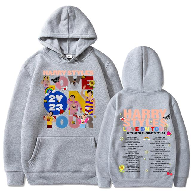 New Love on Tour Koncert Mikina Harajuku Hip Hop Velké Mikiny Unisex Y2k Oblečení Dlouhý rukáv Mikiny s kapucí Streetwear