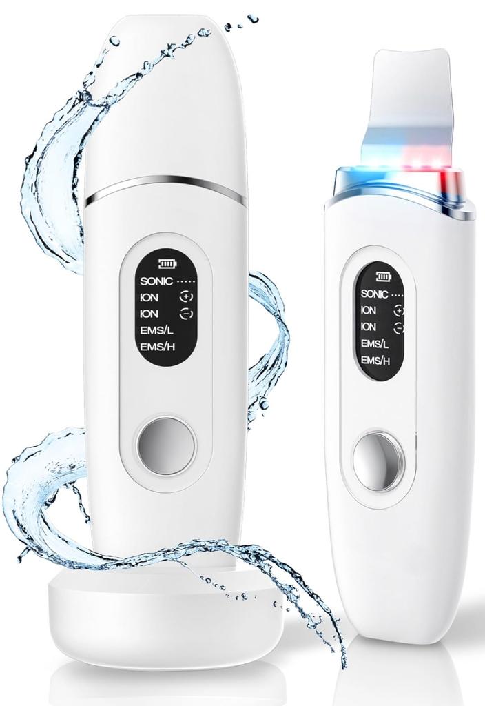 Facial Beauty Water IPX7 Ultrasonic Pore Pore EMS Lift Light Skin Beauty Ingredient Ultrasonic Home Beauty International LED LCD Baby Day Charging