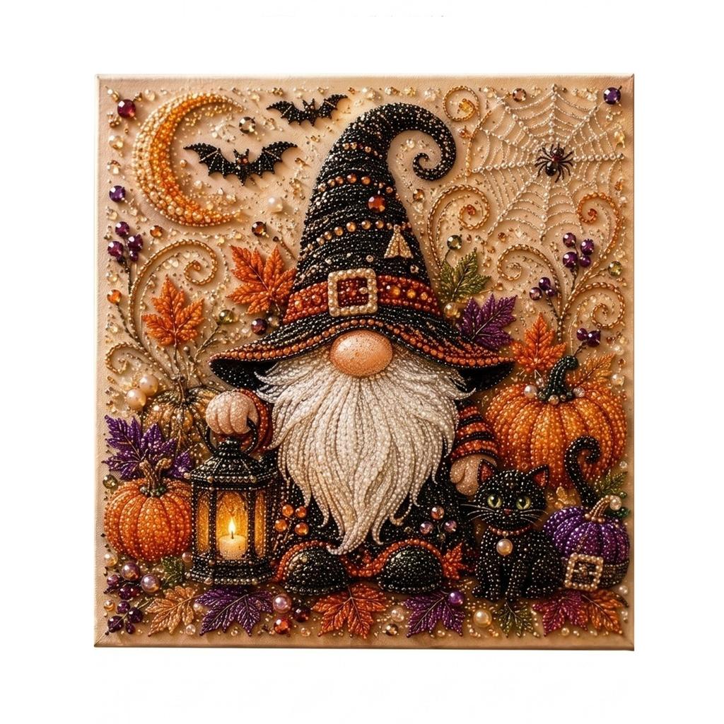 Halloween Gnome Bead DIY Set - Festive Kit for Holiday Home Decor