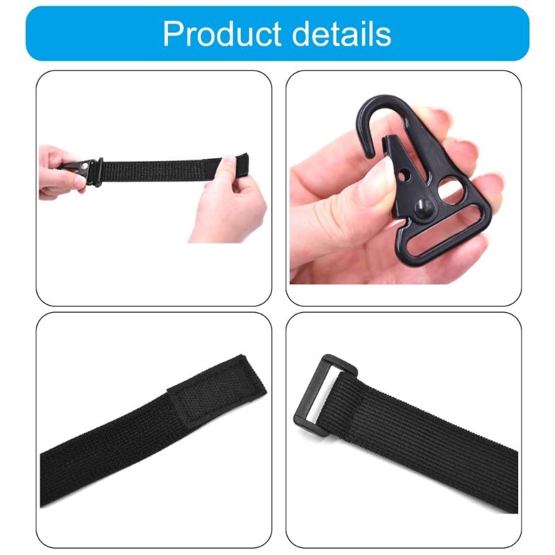 1pc/2pcs Tie Belt Wrap Straps Fishing Casting Rods Holder Belt Metal Buckles Straps Fishing Poles Tether with Lanyard