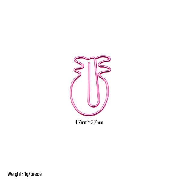 Electroplated Cartoon Insect & Plant Paper Clip Set for Organization