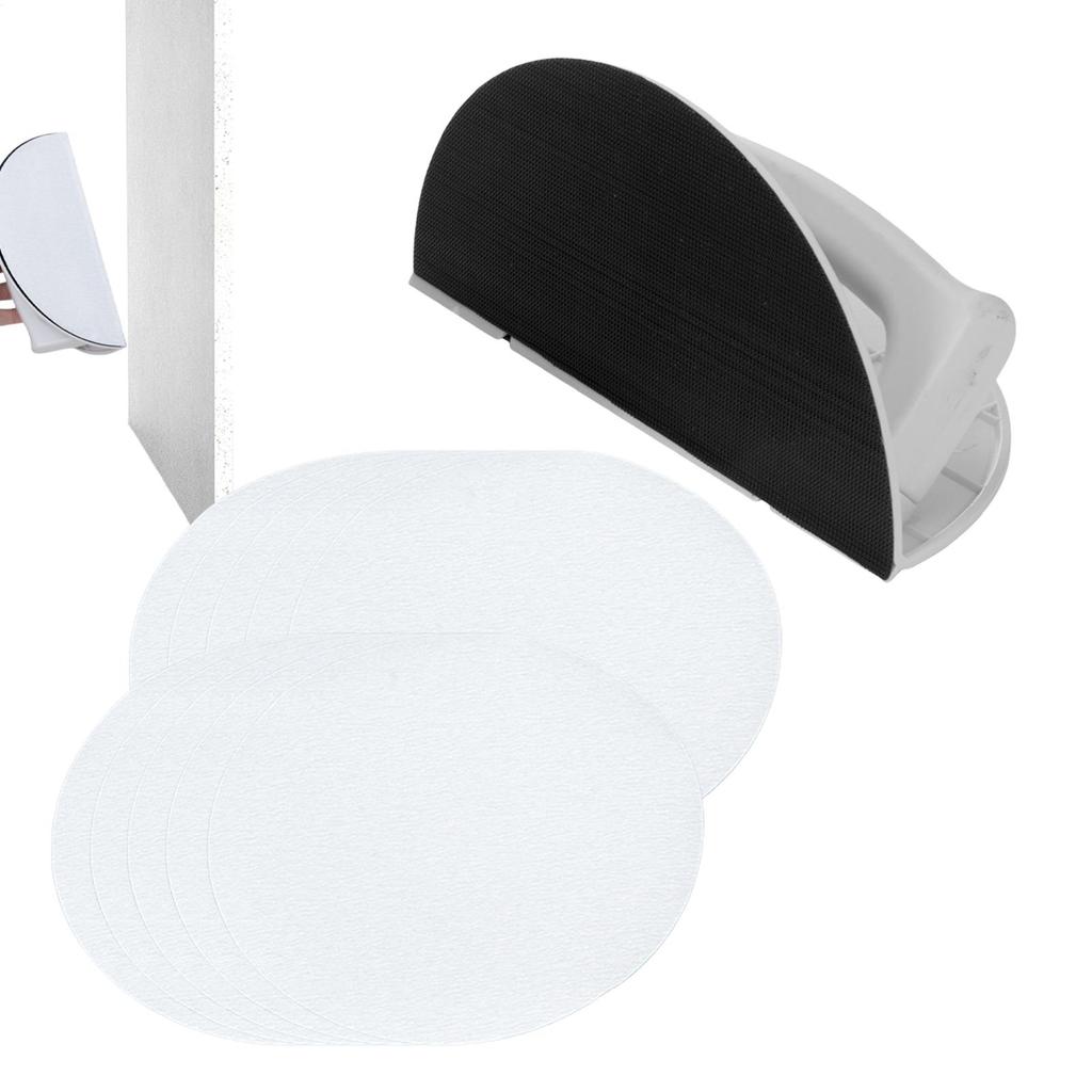 Multifunctional Semi-Circular Angle Sanding Sandpaper Tool Plastic Self Adhesive Handheld Putty Knife Drywall Scrapers Putty