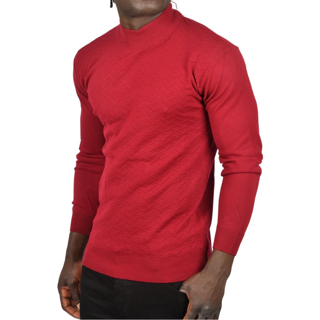 DeepSEA Rollkragenpullover mit halbem Rollkragen und Zickzackmuster, schmaler Schnitt, Rollkragenpullover 2505496