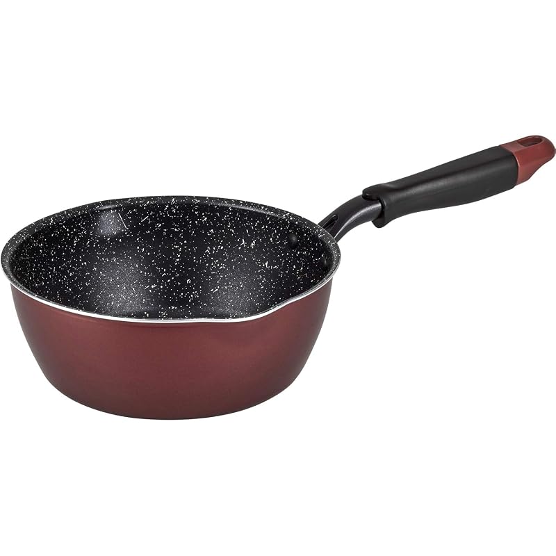 Wahei Freiz Mega Fukka NEO RB-1744 - A deep frying pan that can be used like a pot, 20cm, IH-Gas compatible, Quick Marble, with non-stick coating