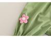 2025 New Korean Style: Puff Sleeve Floral Top & Shorts Summer Two-Piece Set for Baby Girls