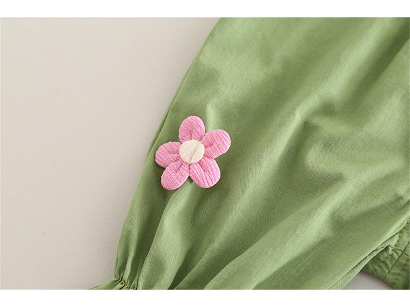 2025 New Korean Style: Puff Sleeve Floral Top & Shorts Summer Two-Piece Set for Baby Girls