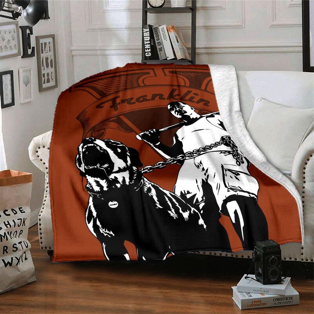 

1pc Grand Theft Auto Soft Flannel Blanket with Designer Print - A cozy blanket for all seasons, perfect for the couch, bed, officeB53 80cmx120cm(31inx47in)