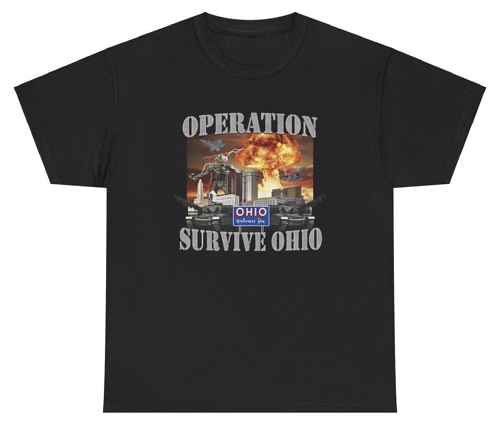 Operation Survive Ohio T-Shirt Lustiger Brainrot-Staat Dank Meme Humor Seltsames T-Shirt