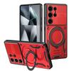 Luxury Armor 360 Rotating Magnetic Phone Case For Samsung S25 Ultra S24 Plus S23 A16 A17 Kickstand Protection For Magsafe Cover