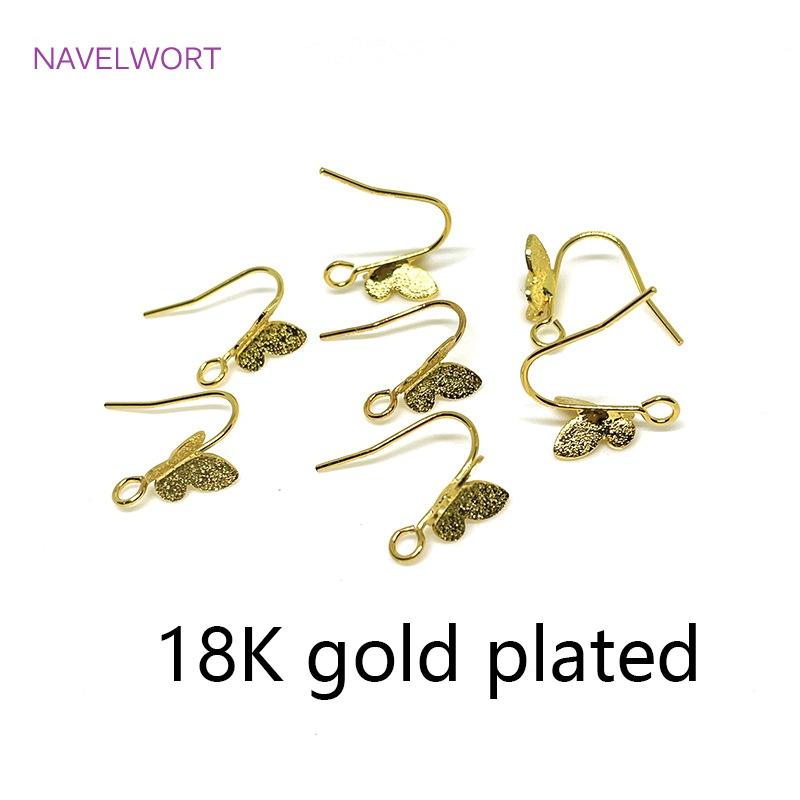 Fashion Butterfly Shape Earring Hooks Fittings,Ear Wire Hooks For Women Earring Handmade Findings DIY Jewelry Making Accessories 10 pieces
