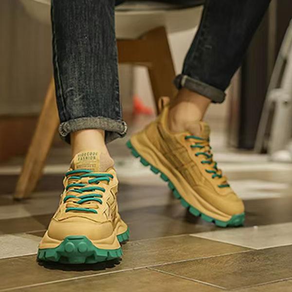 Men's Shoes 2025 Spring Breathable Retro Senior Sense Sports Leisure Youth Increase Thick Soled Ins Dad Fashion Shoes