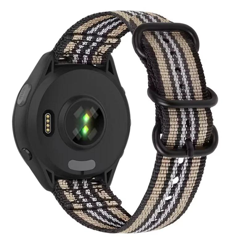 22mm Three-ring Nylon Loop Strap For Amazfit T-Rex3 Pro 48mm Buckle Bracelet Wristband For Amazfit Helio/Bip 6-5/Balance 2/GTR 4