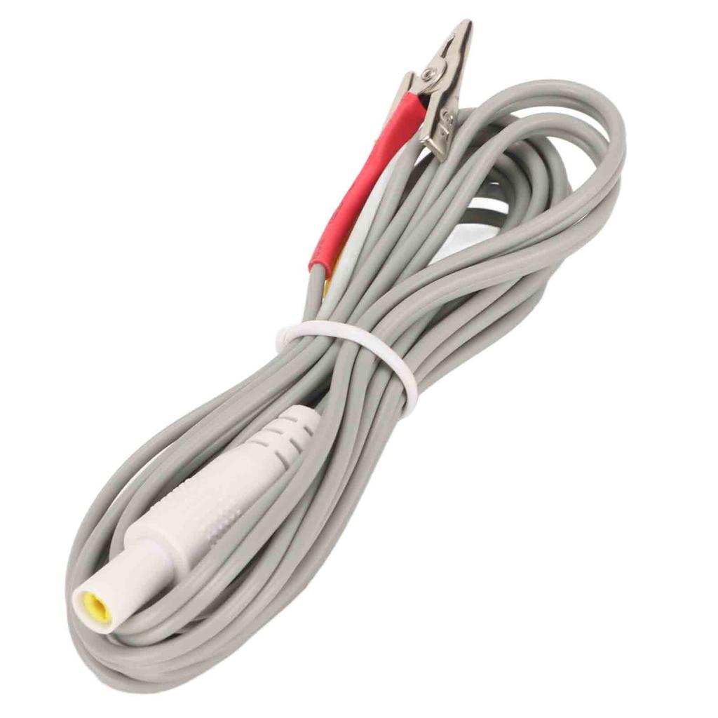 5PCS Clip Electrode Wire Portable Physical Therapy Electrode Wires Cable Clip for TENS Machine Grey