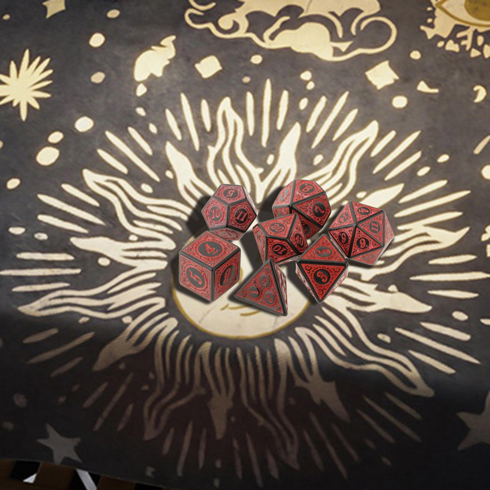 7 шт./комплект Акриловые непрозрачные цвета Набор многогранных кубиков Набор кубиков для астрологии Набор цифровых кубиков D4 D6 D8 D10 D12 D20 для игр DND RPG