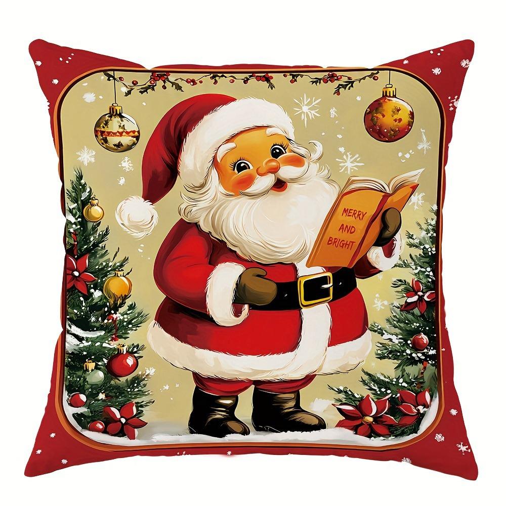 Christmas decoration pillowcase New Year gift Santa Claus Fawn Snowman pattern home room decoration sofa cushion cover