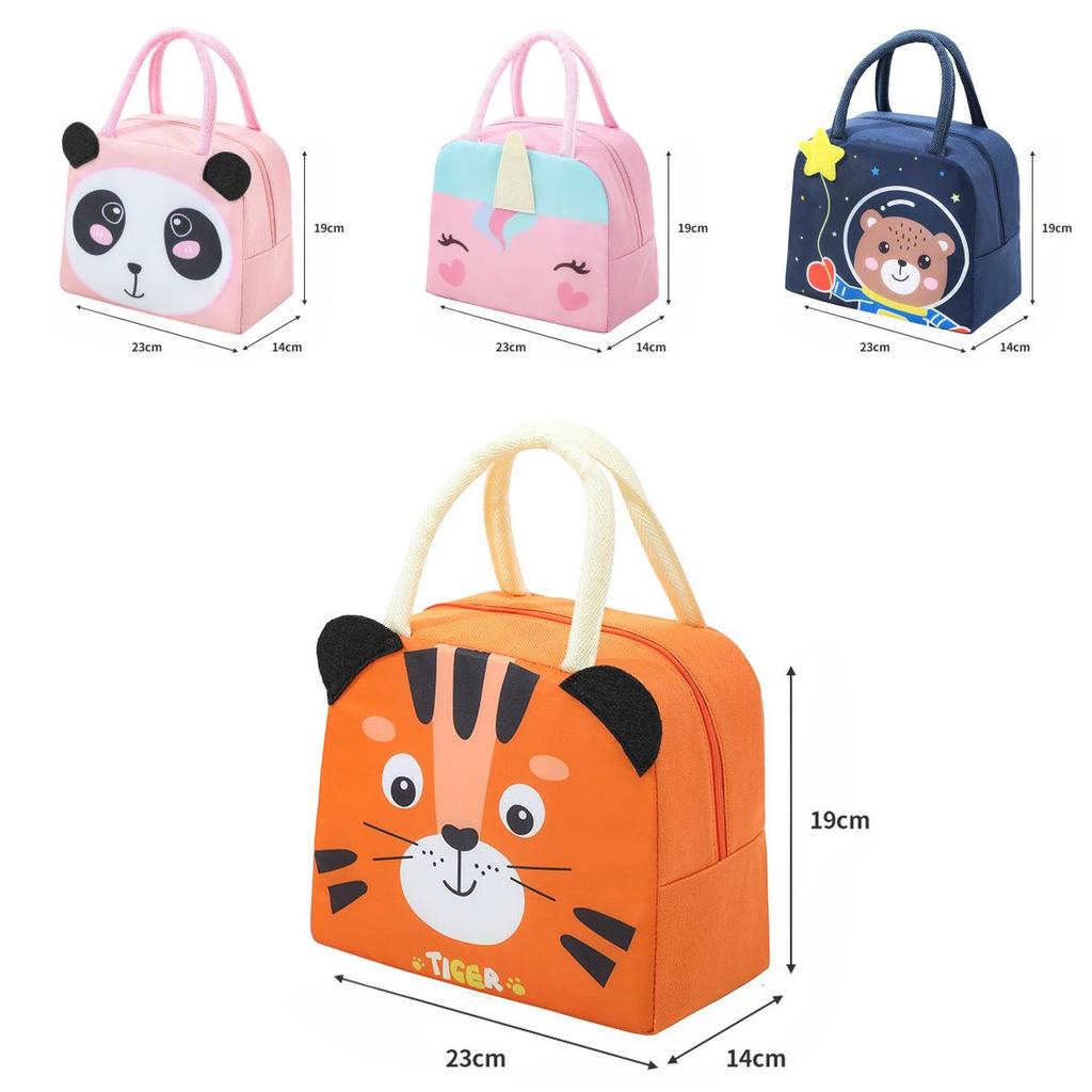 3d Cartoon Lunch Bag Insulated Food Carrier For Students Outdoor Use