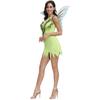 M-XL Halloween Butterfly Fairy Cosplay Magic Green Forest Elf Flower Fairy Angel Costume