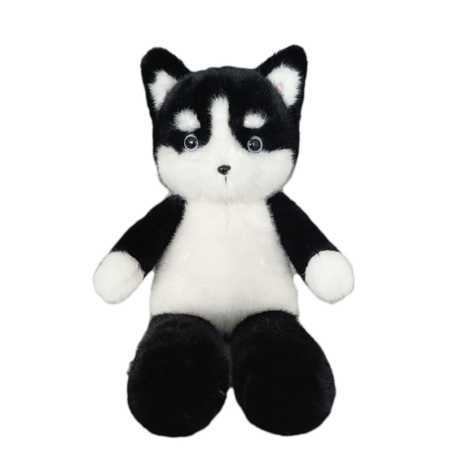 

Длинная золотисто-соболиная плюшевая игрушка хаски, европейская и американская мягкая милая креативная зодиакальная кукла-животное about 38cm in total length