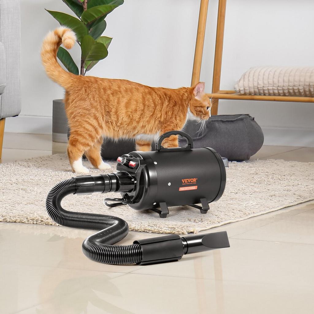 Dog Dryer, 2000W/2.7HP Dog Blow Dryer, Pet Grooming Dryer with Adjustable Speed and Temperature Control, Pet Hair Dryer with 4 Nozzles and Extendable