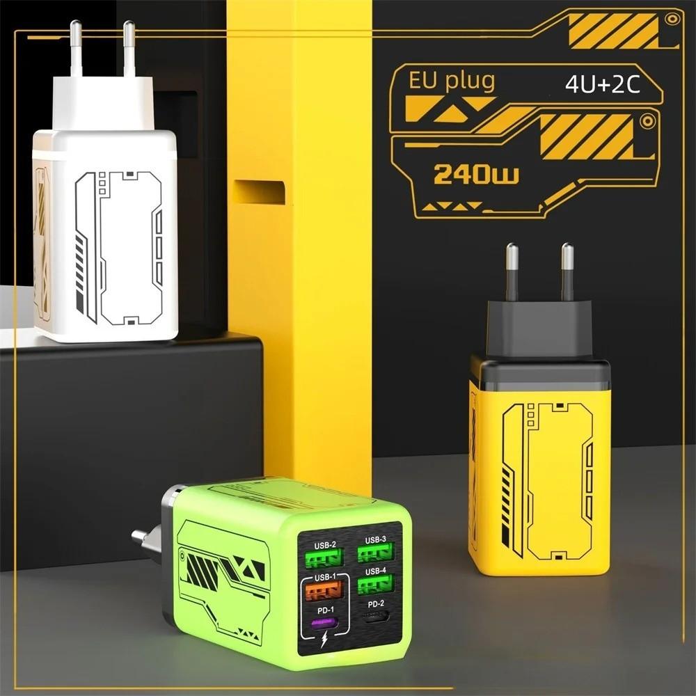 USB A+C 240W Ladegerät Stecker EU/US/UK USB C Ladegerät Handy Ladeadapter für Huawei/Xiaomi/Samsung