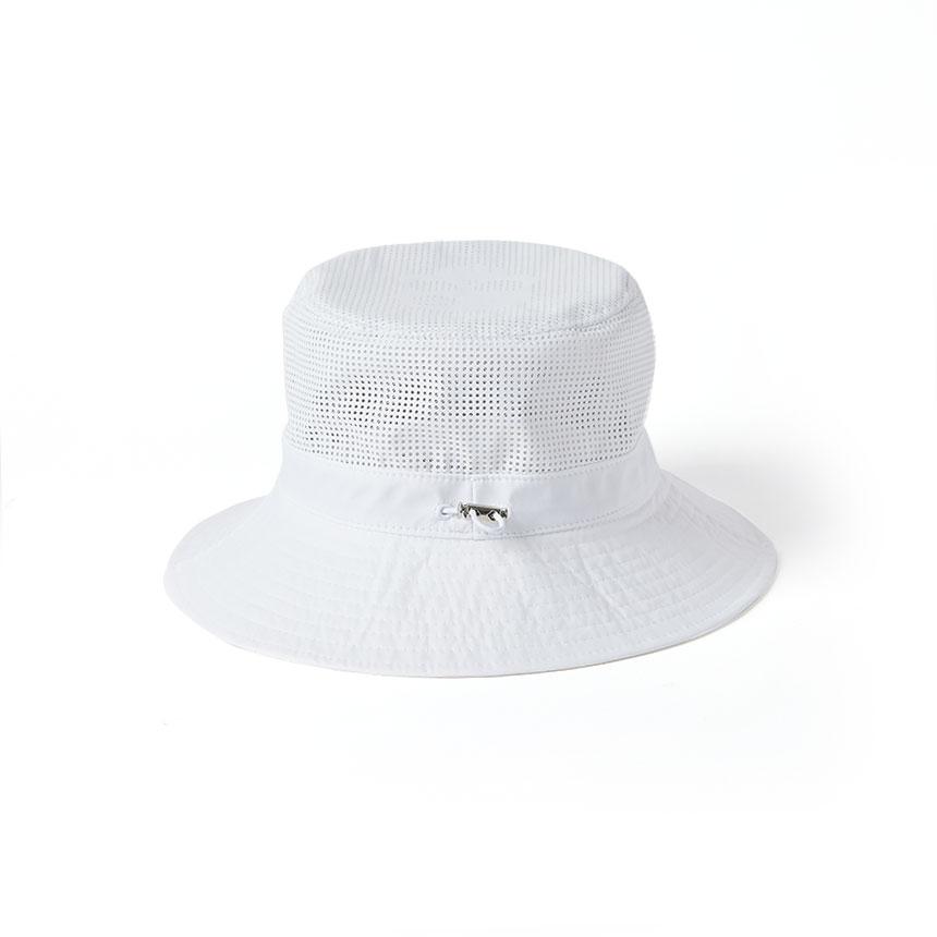 Monseuteoji Perforated Bucket Hat White Mc24Pbw-193