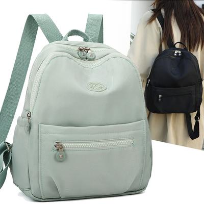 Zaino in Nylon Donna Casual Monocolore Piccola Borsa Scuola Borsa da Viaggio per Adolescente Studente Zaino Scolastico Borsa Mamma Leggera Mini Borsa a Spalla