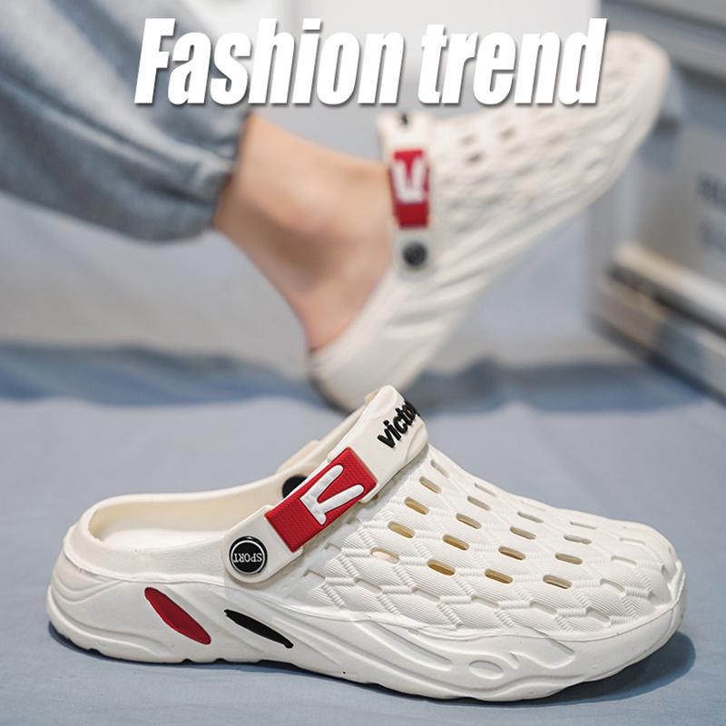 Comfortable Men Pool Sandals Summer Outdoor Beach Shoes Men Slip On Garden Clogs Casual Water Shower Slippers Unisex Zapatos