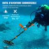 Waterproof Metal Detector, 12" Coil, Professional Rechargeable Gold Detector, 39-50 in Adjustable with LCD 7 Modes Advanced DSP Chip Bluetooth