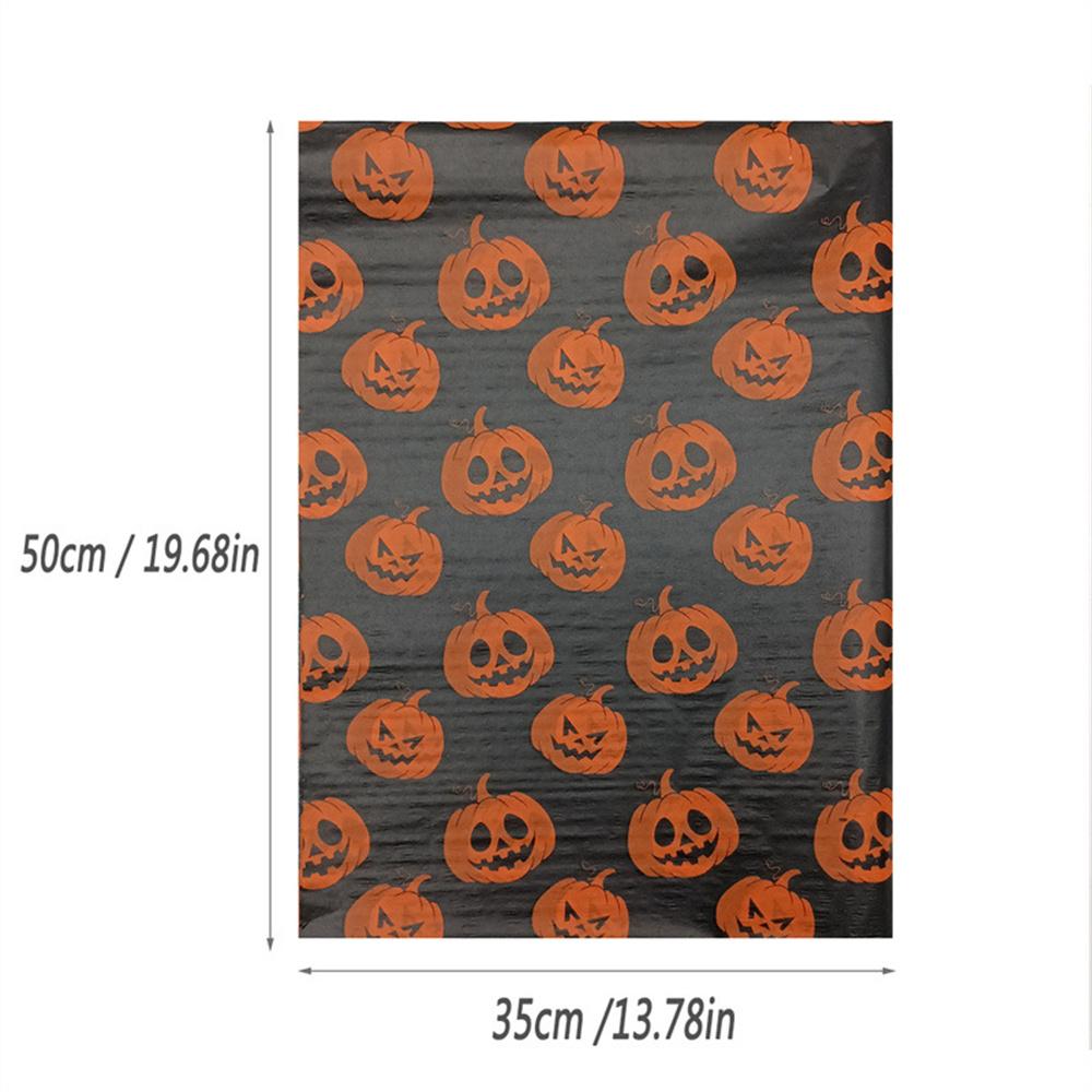 20 Sheets 50*35cm Halloween Tissue Paper Pumpkin Bat Skull Gift Packaging Paper Halloween DIY Craft Decorative Wrapping Paper