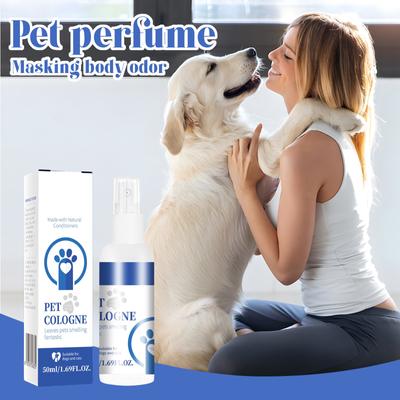 Köpek ve Kedi Spreyi, Bakım ve Koku, Köpek ve Kedi Koku Giderici Parfüm, Odunsu Koku, Tüm Tüy Tipleri İçin, 50ml/1.69 OZ