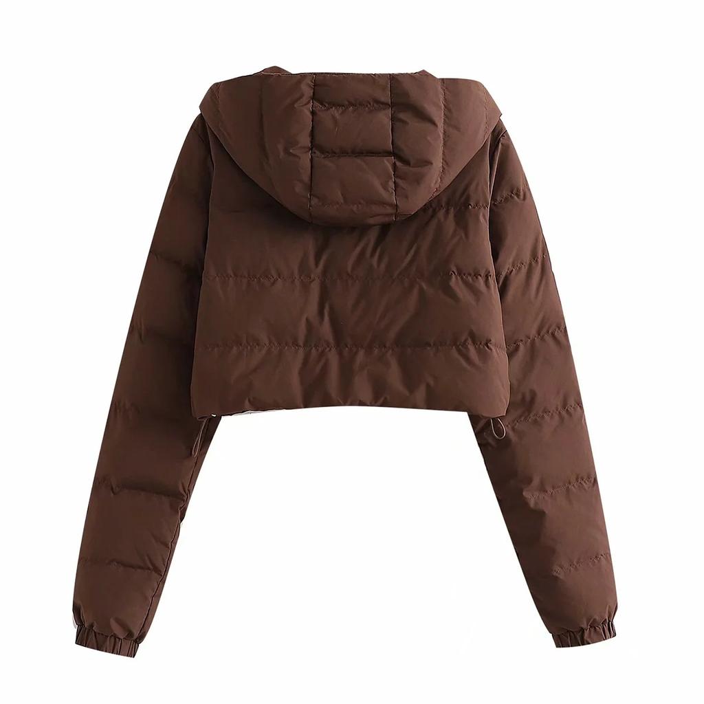 Short Solid Color Hooded Coat Women's Loose Casual Jacket Top