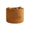 Pet Toy Storage Basket - Cotton Rope with Knot Handles, Color No Embroidery, for and Dog Toys, Treats and Accessories