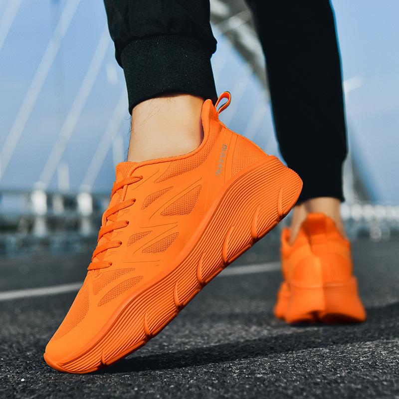Sneakers large size new high elastic shock absorption running men's shoes jumping couple casual shoes fashion versatile trendy shoes 2025