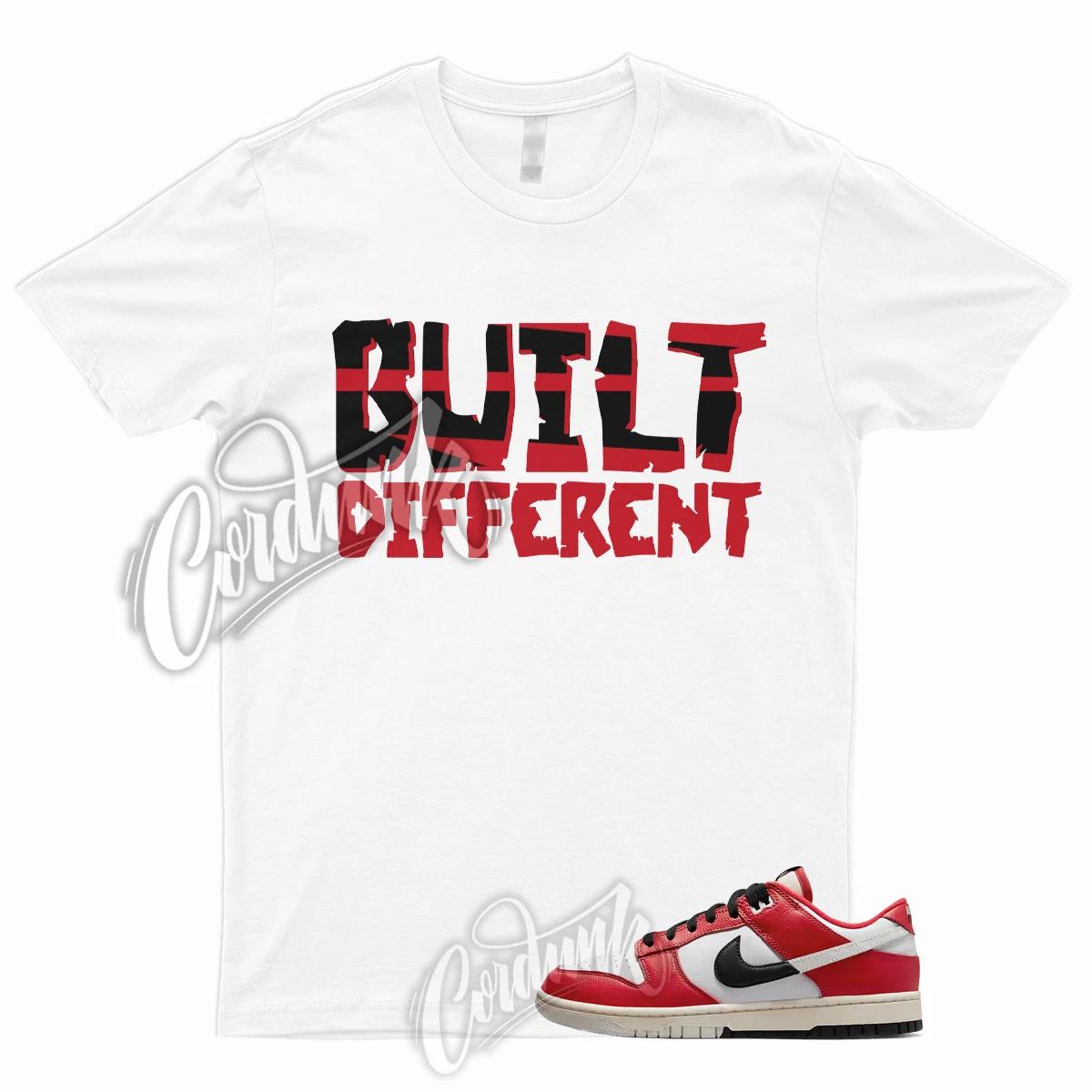 

BUILT T Shirt to Match Dunk Low Chicago Split University Red Black Light Silver L
