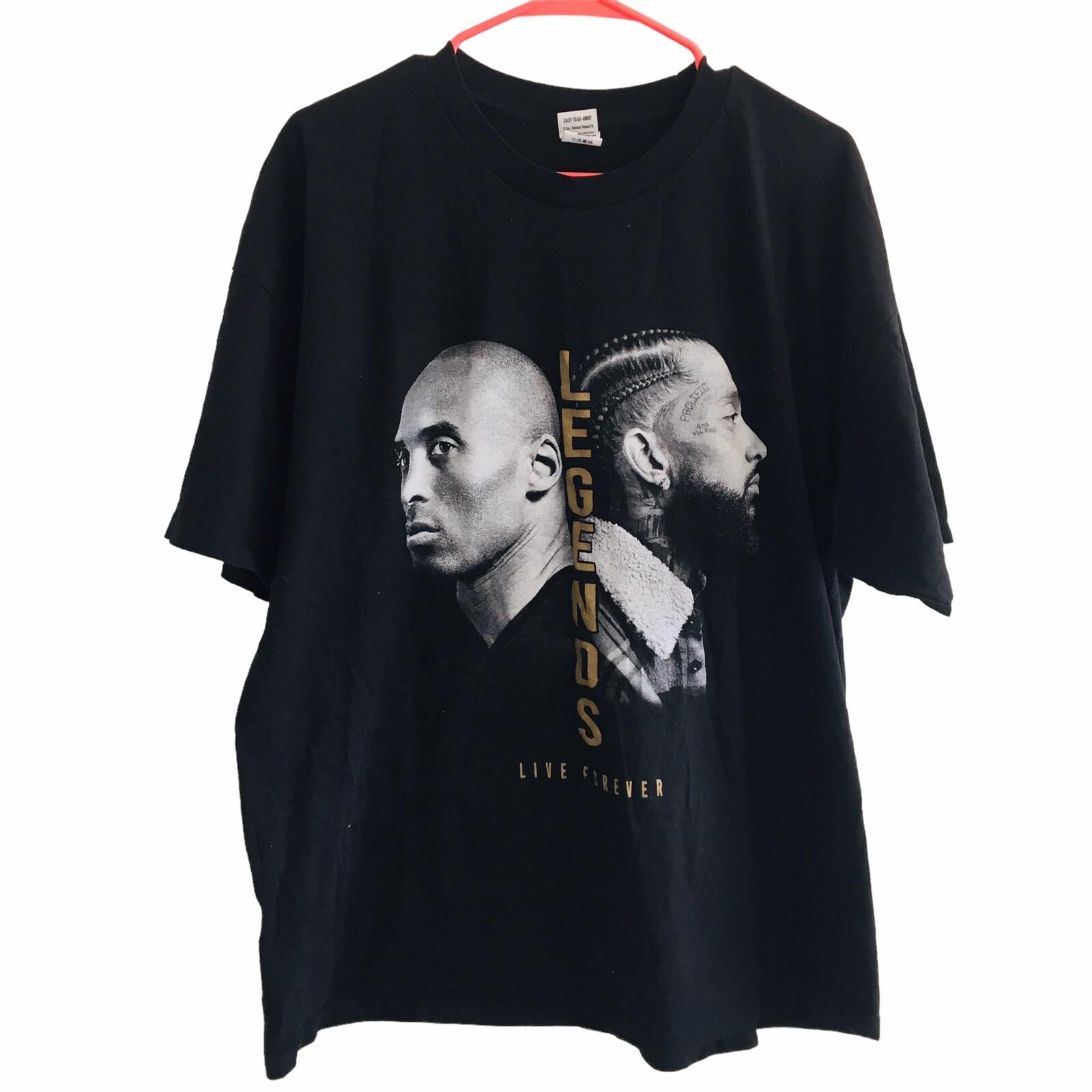 Kobe Bryant Basketball Player &Nipsey Hussle RAP ARTIST LEGENDS LIVE FOREVER 2XL Unisex T-Shirt S