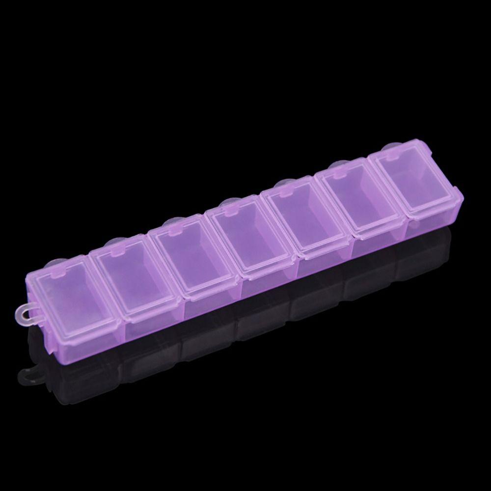 1Pcs 7 Slots Estojo de armazenamento Recipiente de exibição para DIY Jóias Contas Pílulas Parafuso Equipamento de pesca