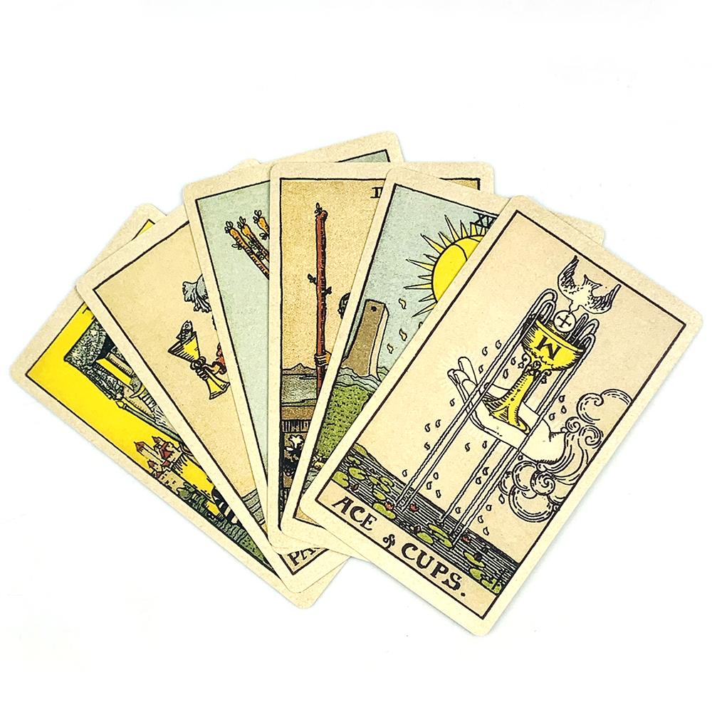 The Classic Tarot Cards 78Pcs Fate Fortune Telling Divination Party Board Game With Paper Instruction Manual For Beginners