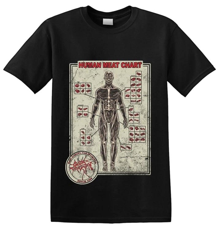 CATTLE DECAPITATION -  Human Meat Chart  T-Shirt L