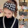 Damen Karriertes Hahnentritt Verdrehtes Haarband SD-406