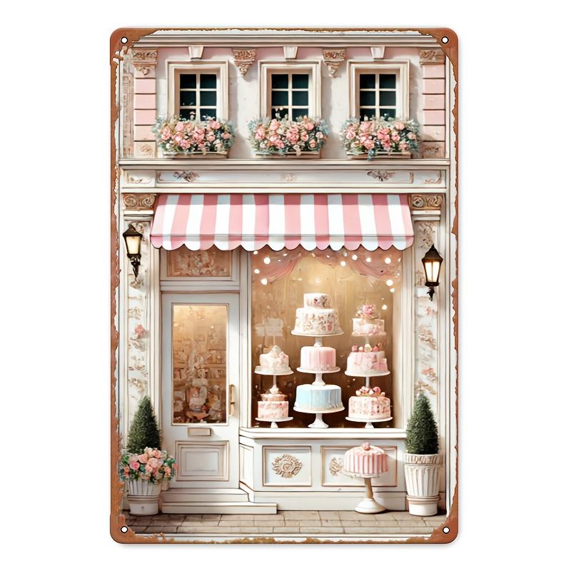 Vintage cake shop metal tin sign wall art for home, kitchen, garage, for man cave,Garden & Outdoor decor, perfect for room decor