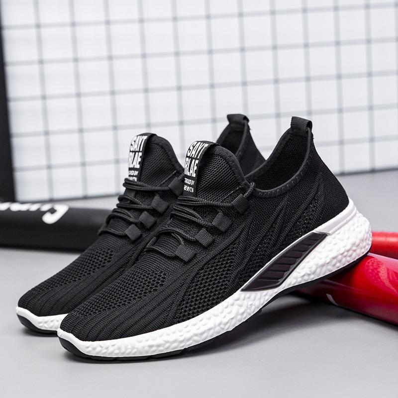 New Spring Flying Woven Men's Shoes Couple Shoes Casual Running Shoes Breathable Student Women's Shoes One Piece