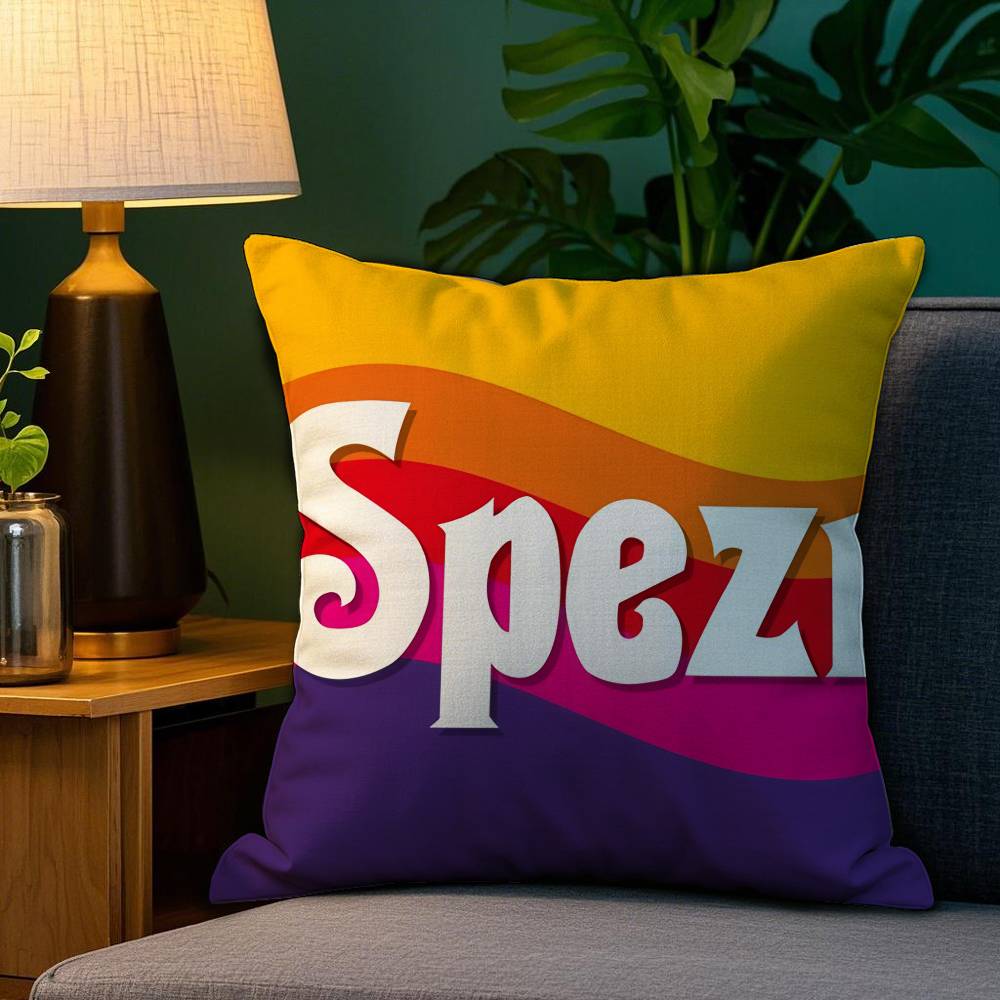 P-Paulaner Spezi Logo Pillow Case Sofa Living Room Bedroom Double-sided Printing Square Cushion Nap Time Pillow Case