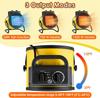 1500W Electric Heater, Portable Indoor/Outdoor Space Warmer, 90° Adjustable, Yellow (2 Pcs)