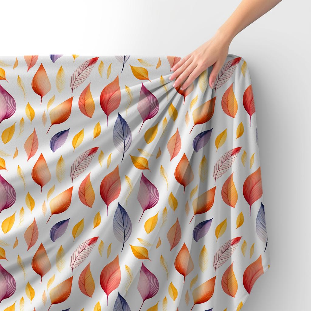 Royal Samt Stoff Polyester Zum Nähen - Motiv Blätter - Rdx2636
