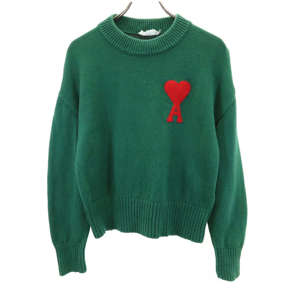 AMI Made In Portugal Long Sleeve Sweater S Green Knit Women Used