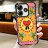 Bad Bunny Heart Plating Phone Case For Xiaomi Redmi Note 14 15 Pro Plus 13 12 11 11S 11T 10 9S 9 5G Anti-Fall Airabag Cover