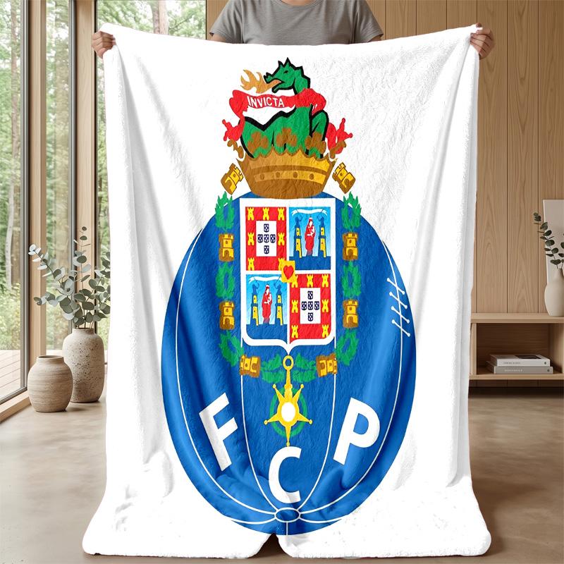 Coperta Tema FC Porto Morbida Coperta in Pile di Flanella Calda Leggera Coperta da Lancio per Casa Divano Letto