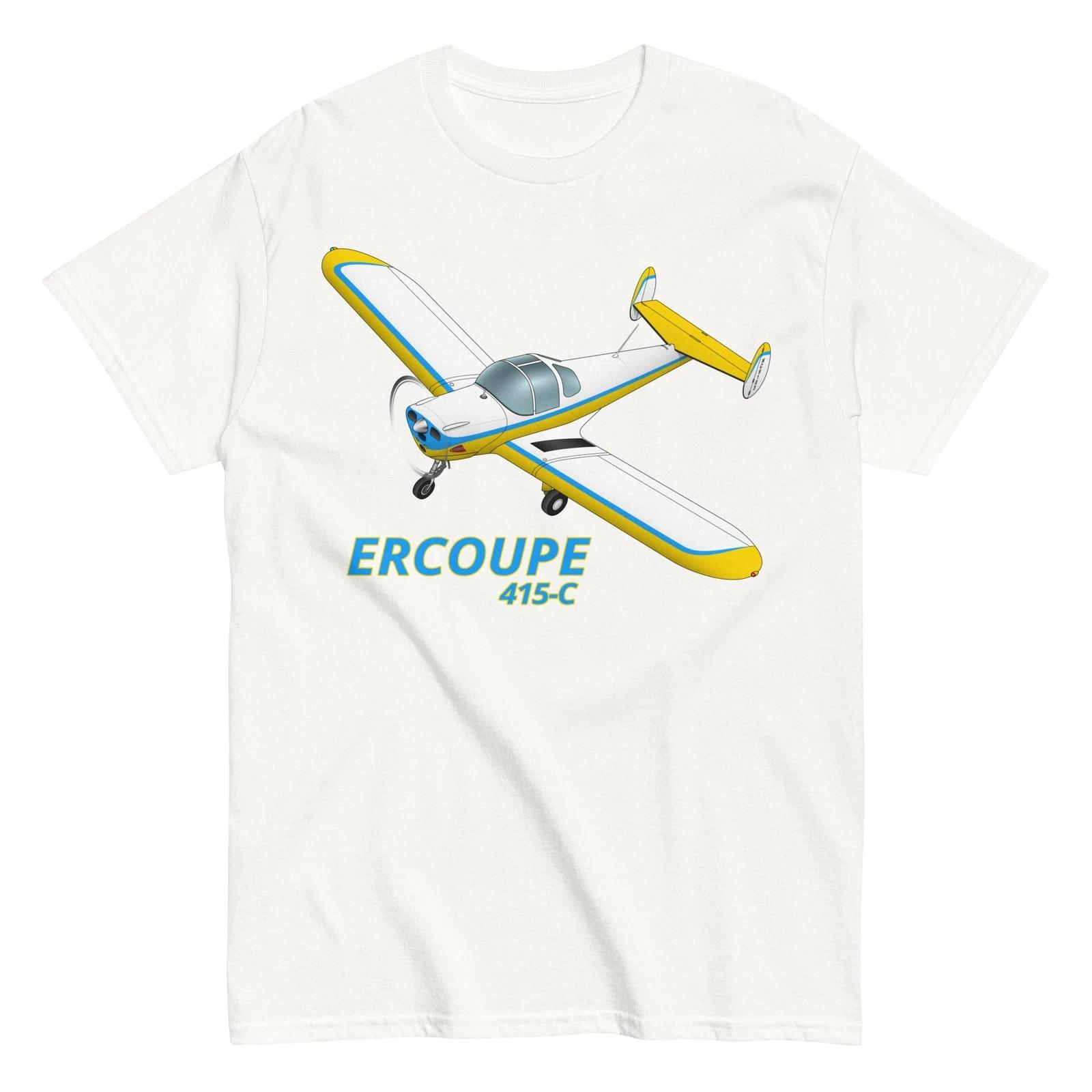 Ercoupe 415C (AIR5I3415C-YBW1) Футболка с самолетом - Персонализированная с вашим номером N# 4XL