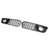 Pair Honeycomb Mesh Fog Light Open Vent Grill Intake For  A4 B8 2009-2012